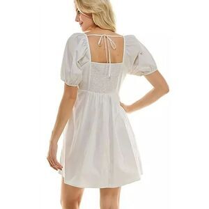 Draper James White Puff Sleeve Cottagecore Prairie Boho Coastal Cowgirl Dress S